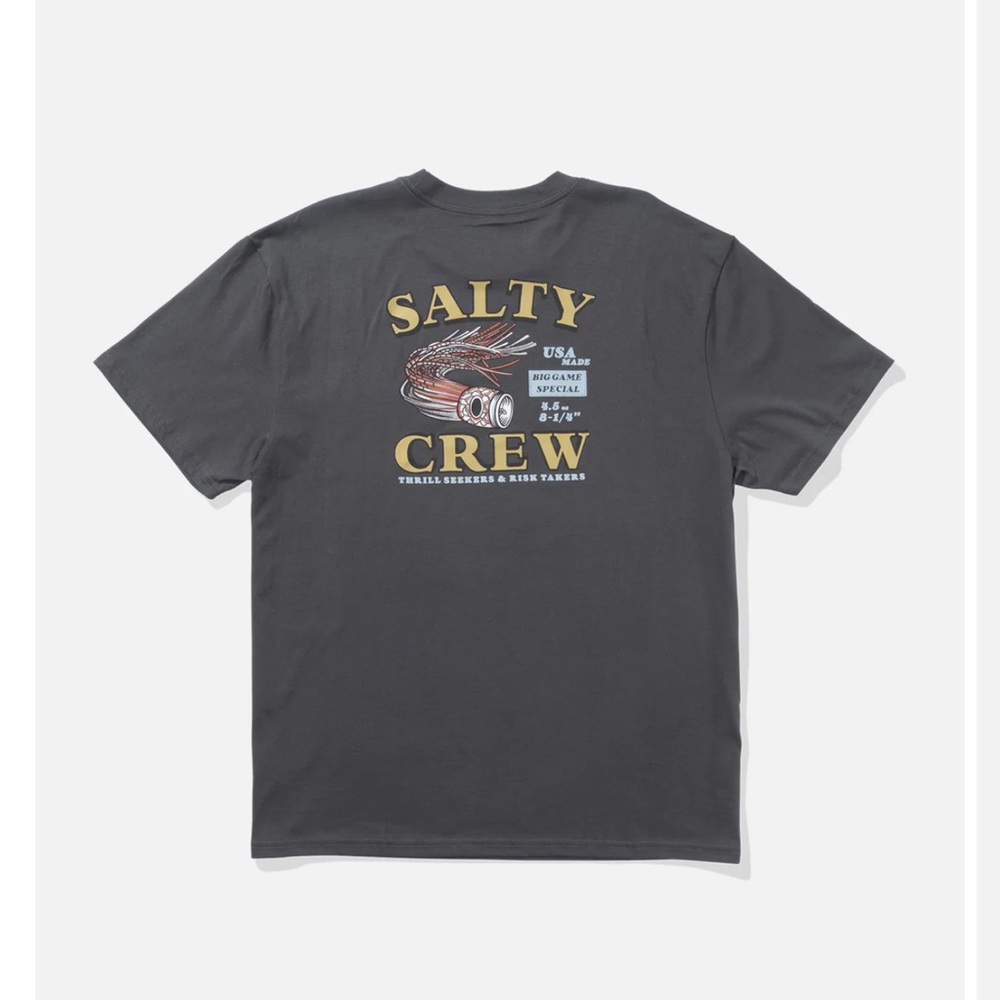 Salty Crew Lured Classics Short Sleeve Tee in Charcoal